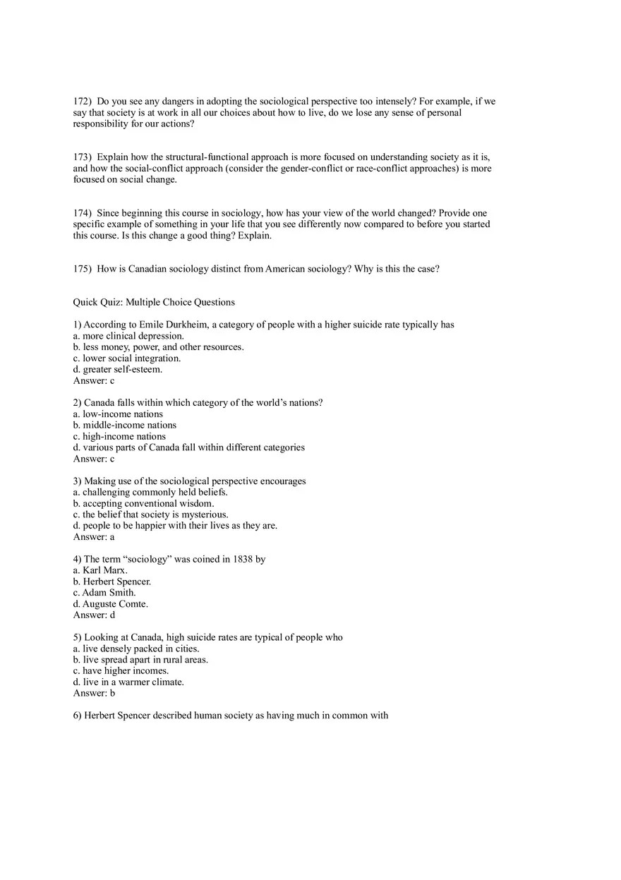 Test Bank for Macionis, Gerber, Sociology, Ninth Canadian Edition Part 3 - Page 7