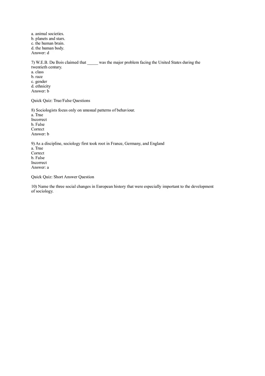 Test Bank for Macionis, Gerber, Sociology, Ninth Canadian Edition Part 3 - Page 8