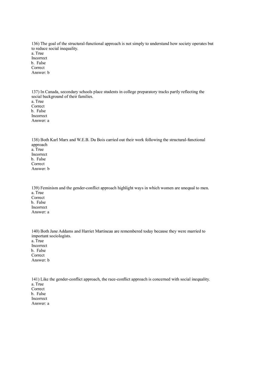 Test Bank for Macionis, Gerber, Sociology, Ninth Canadian Edition Part 3 - Page 3