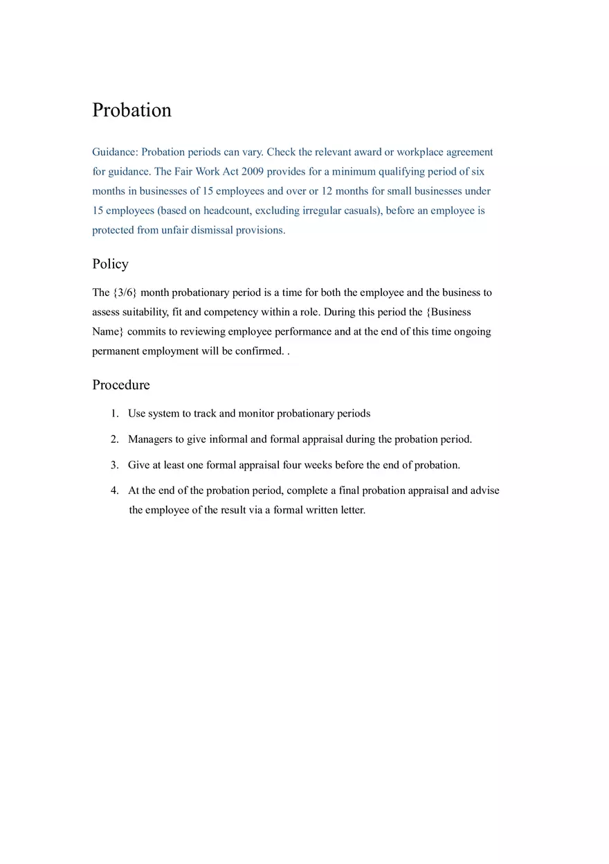 HR Policy and Procedure Manual Template Part 3 - Page 8