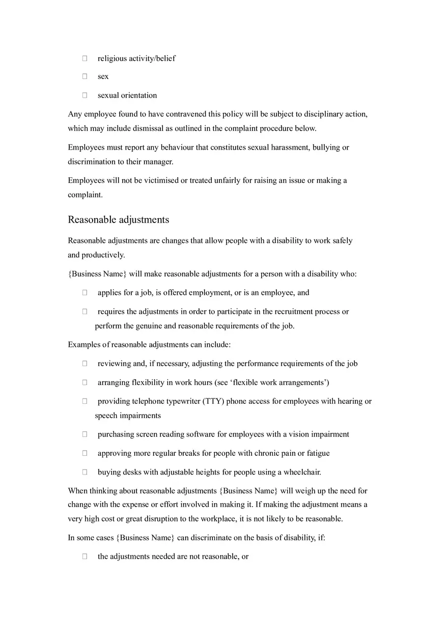 HR Policy and Procedure Manual Template Part 3 - Page 3