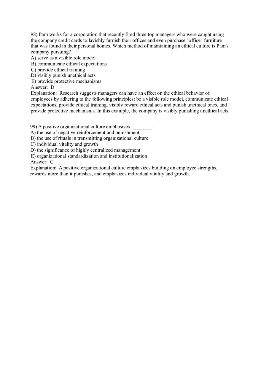 Organizational Culture Answer Key Part 4 - Page 16