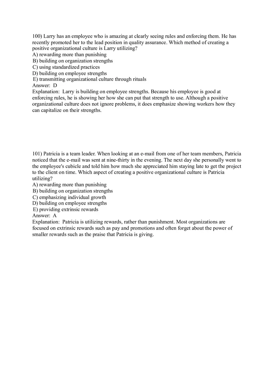 Organizational Culture Answer Key Part 4 - Page 17