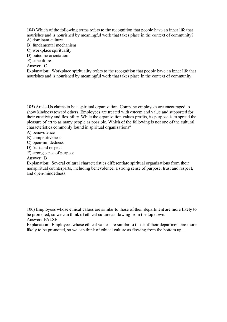 Organizational Culture Answer Key Part 4 - Page 4