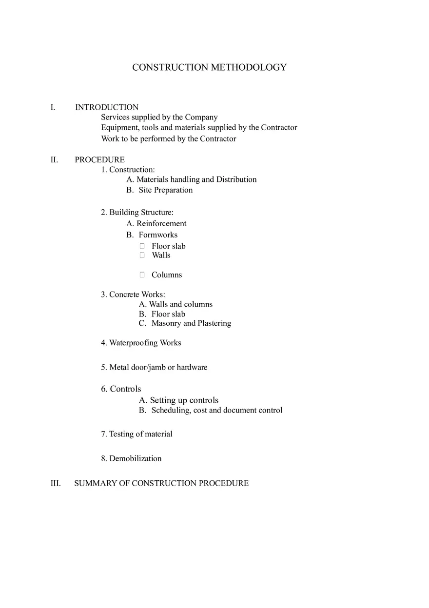 Construction Methodology Guide - Page 1