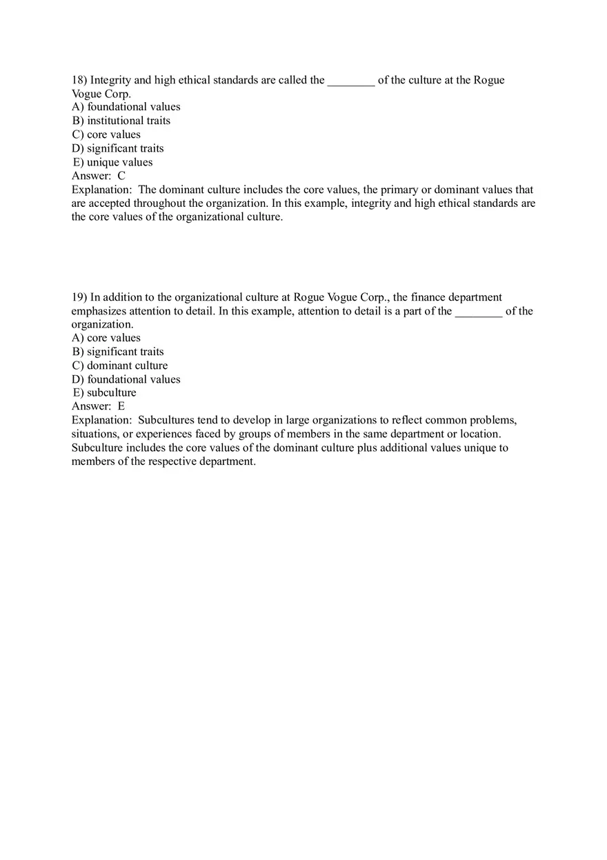 Organizational Culture Answer Key Part 1 - Page 8