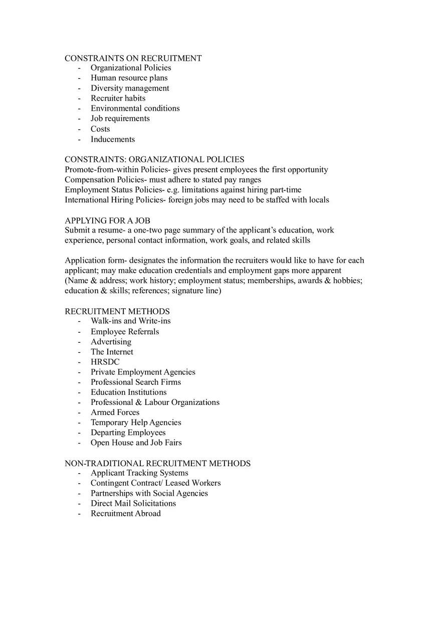Strategic Human Resource Management Chapters 4-6 - Page 8