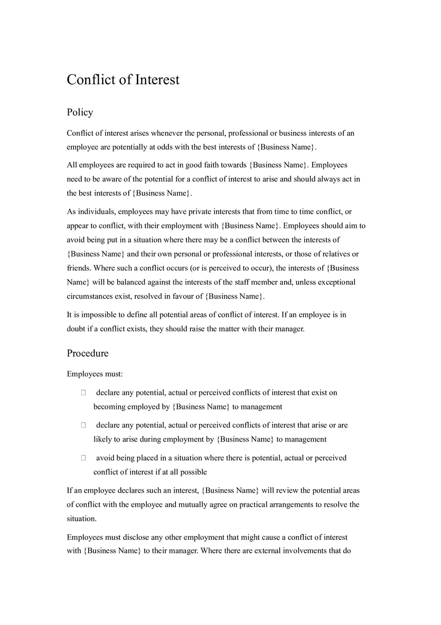 HR Policy and Procedure Manual Template Part 5 - Page 12