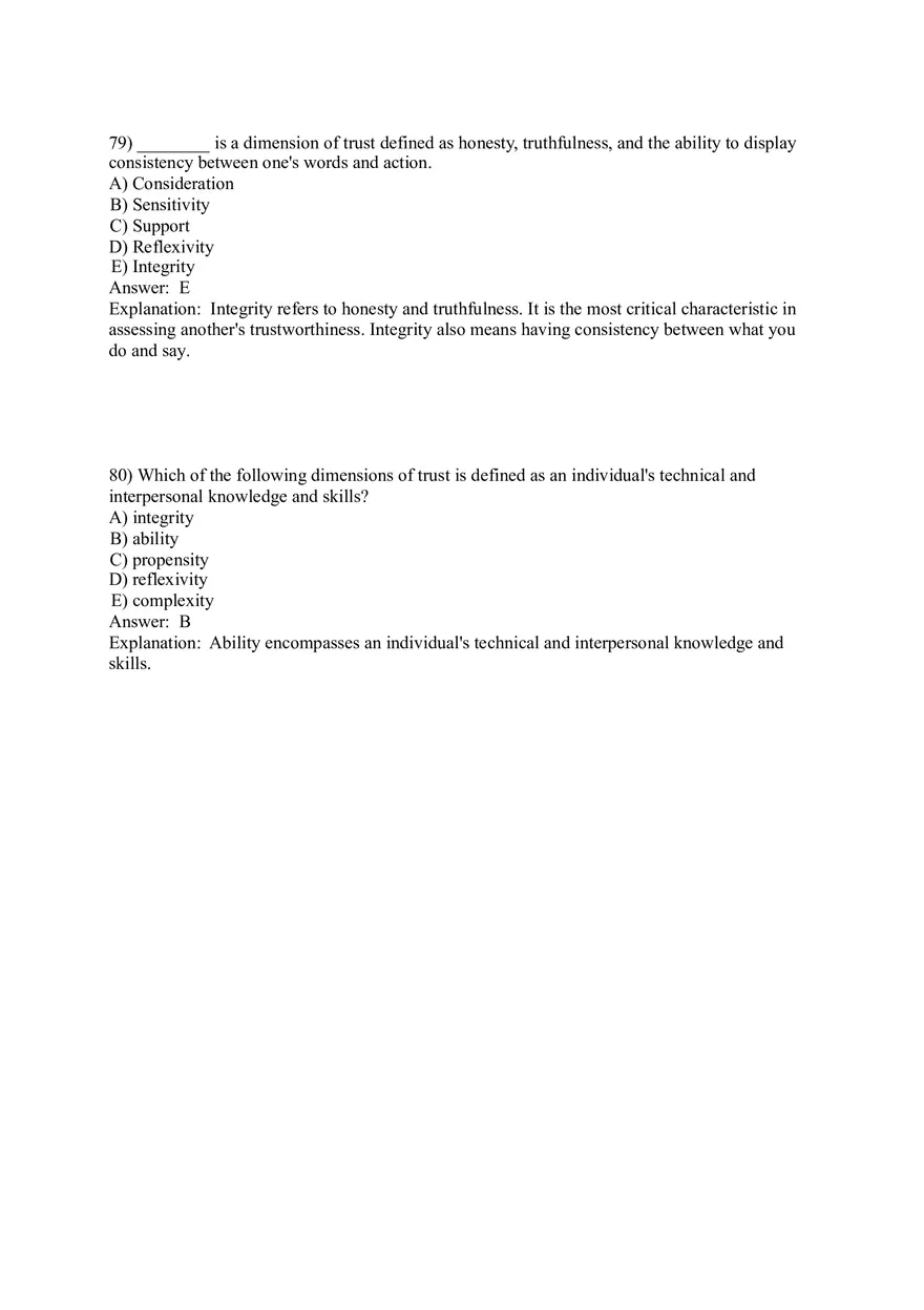 Organizational Behavior (Leadership) Answer Key Part 4 - Page 5