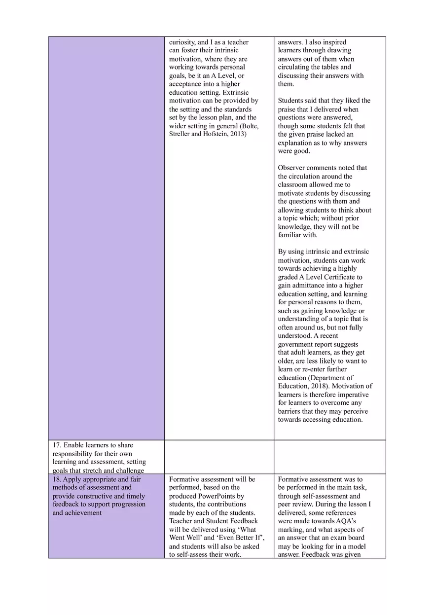 Assignment One - PGCE in Further Education and Training - Page 7