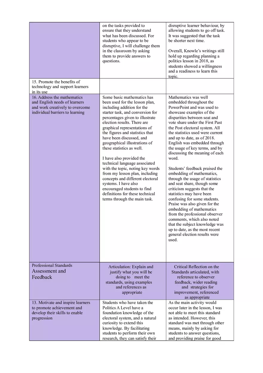Assignment One - PGCE in Further Education and Training - Page 6