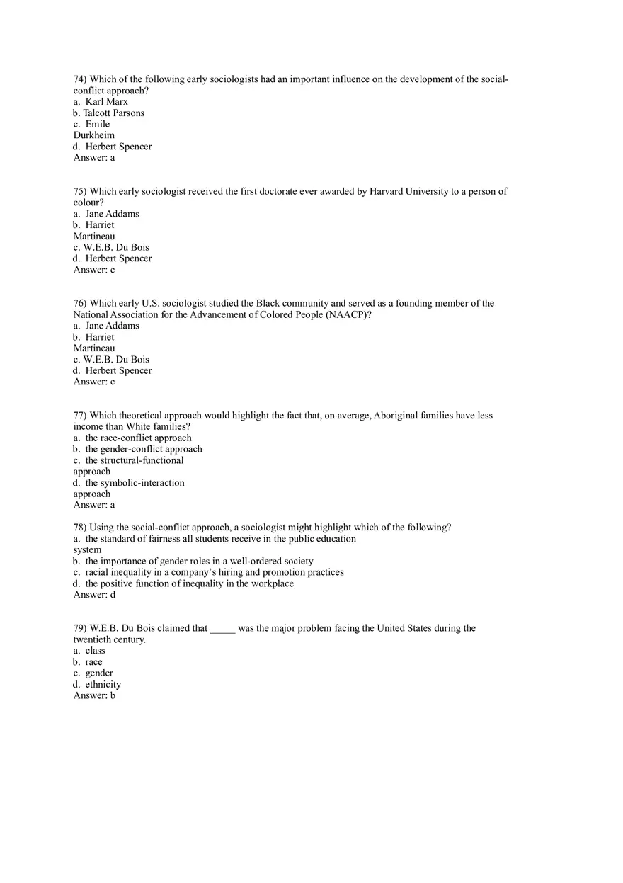 Test Bank for Macionis, Gerber, Sociology, Ninth Canadian Edition Part 2 - Page 3