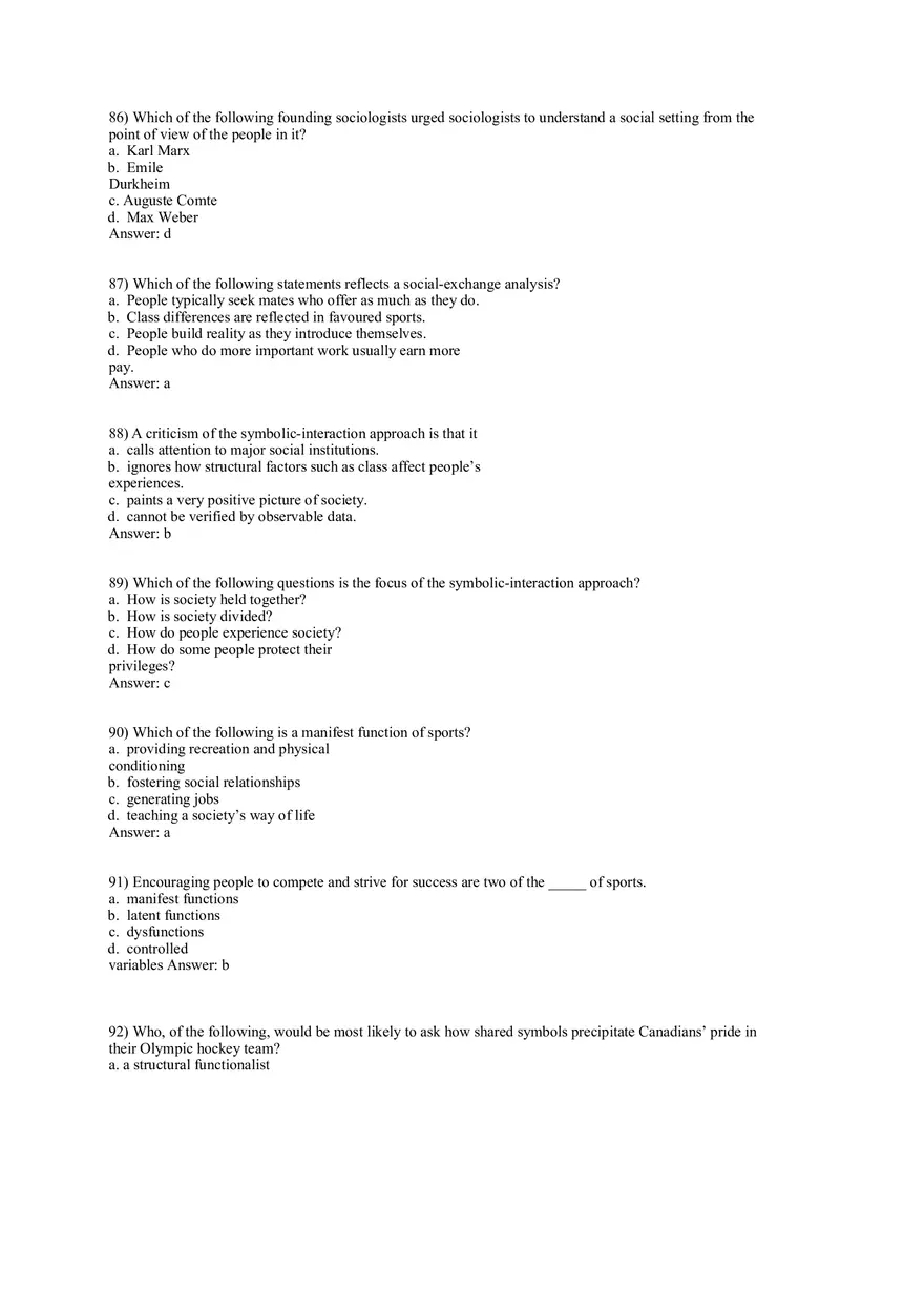 Test Bank for Macionis, Gerber, Sociology, Ninth Canadian Edition Part 2 - Page 5