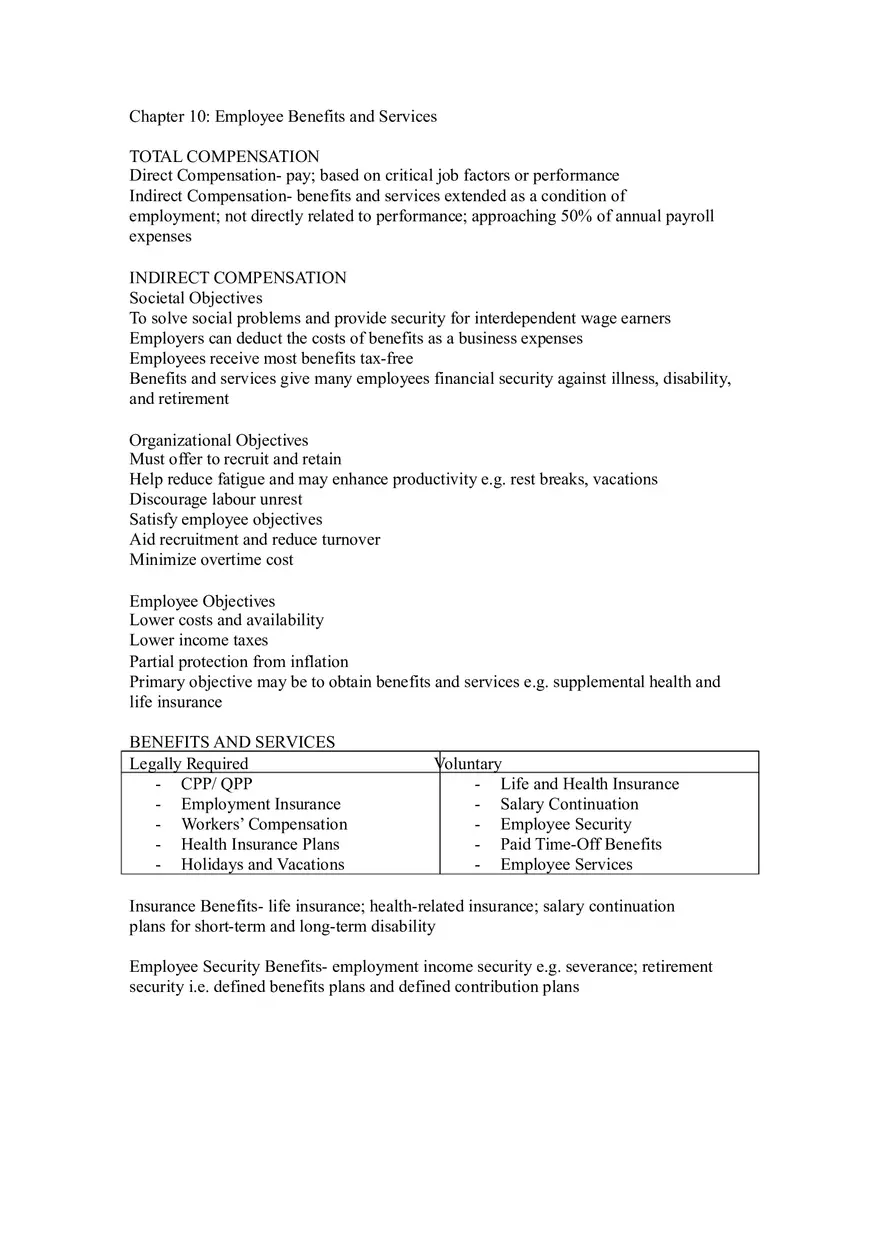 Strategic Human Resource Management Chapters 10-12 - Page 1