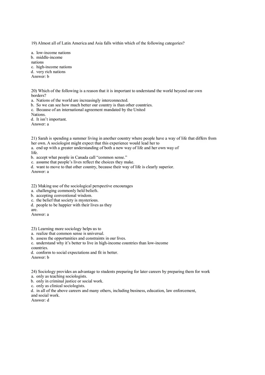 Test Bank for Macionis, Gerber, Sociology, Ninth Canadian Edition Part 1 - Page 4