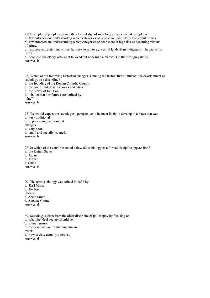 Test Bank for Macionis, Gerber, Sociology, Ninth Canadian Edition Part 1 - Page 5