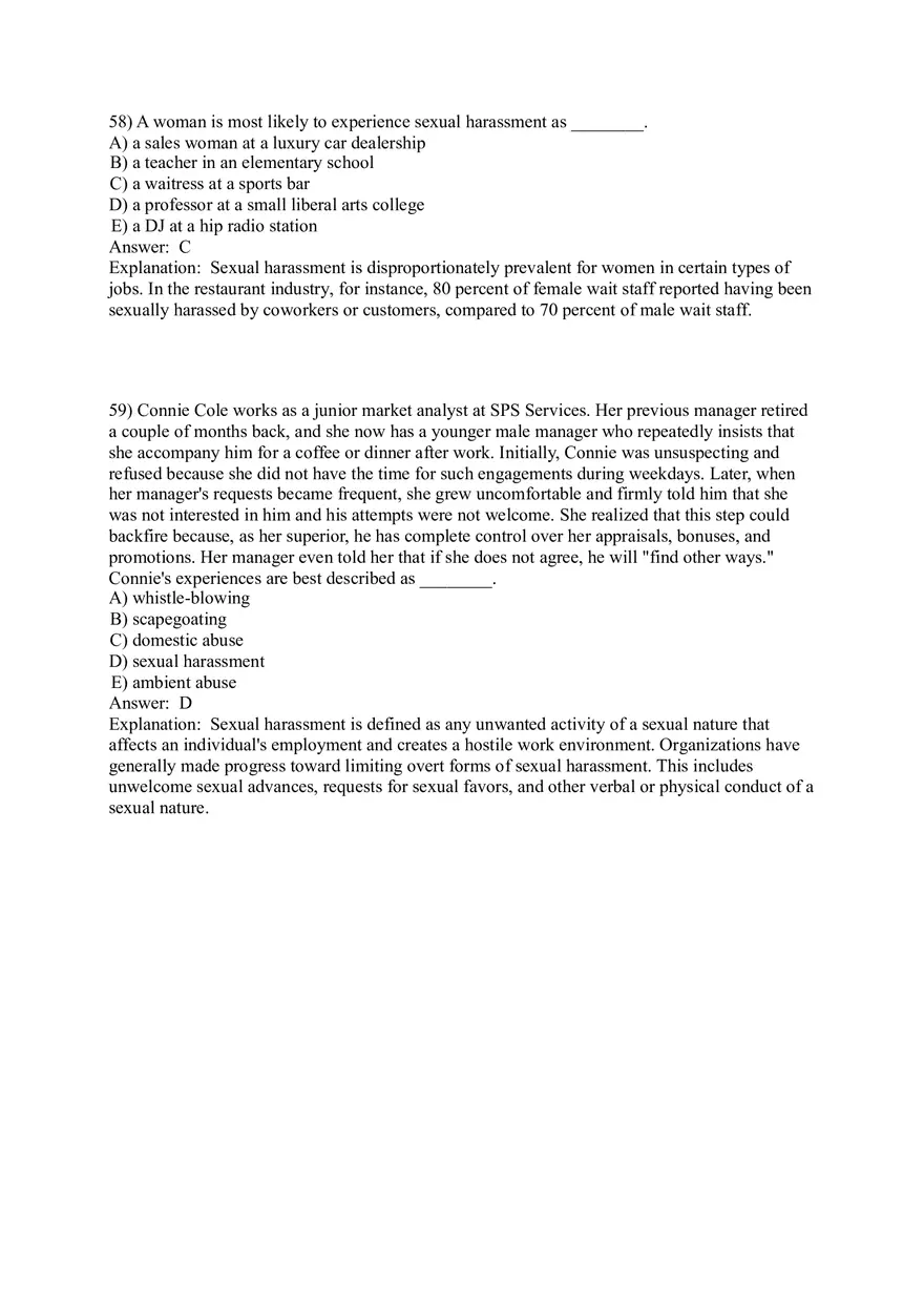 Organizational Behavior (Leadership) Answer Key Part 5 - Page 3
