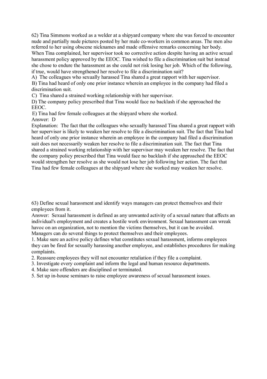 Organizational Behavior (Leadership) Answer Key Part 5 - Page 5