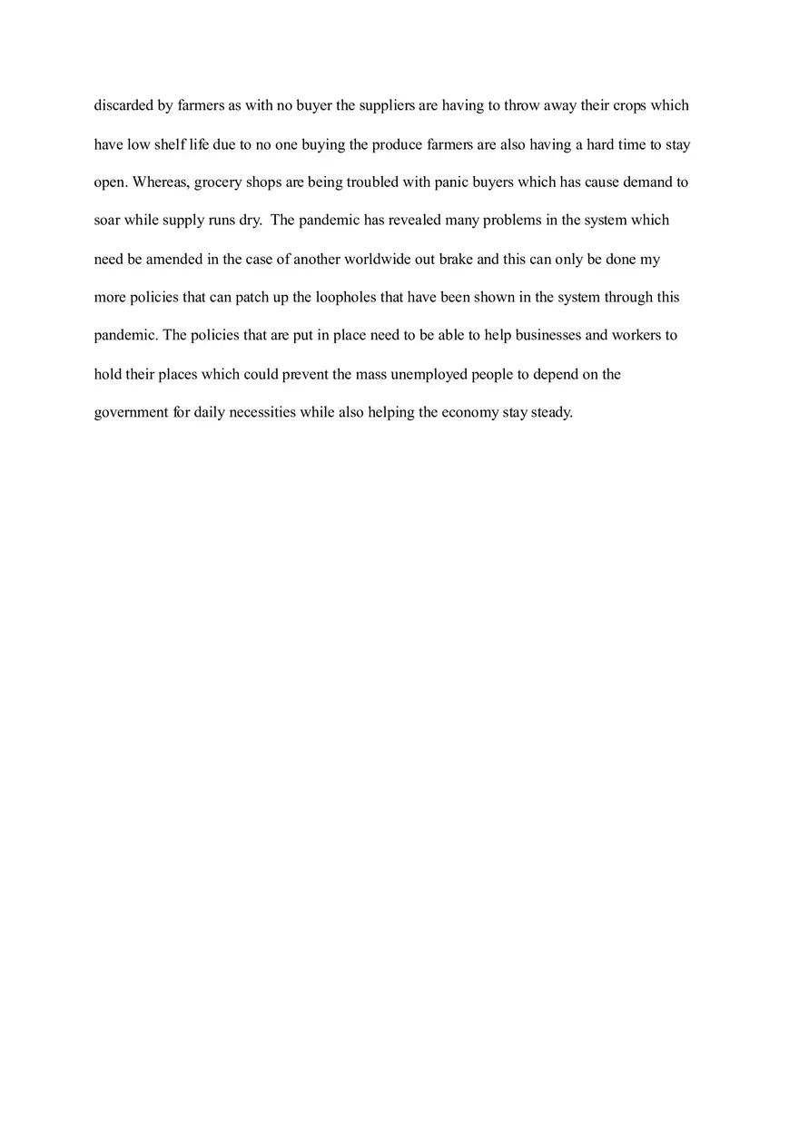 The Effects of a Pandemic on the Economy Assignment - Page 2