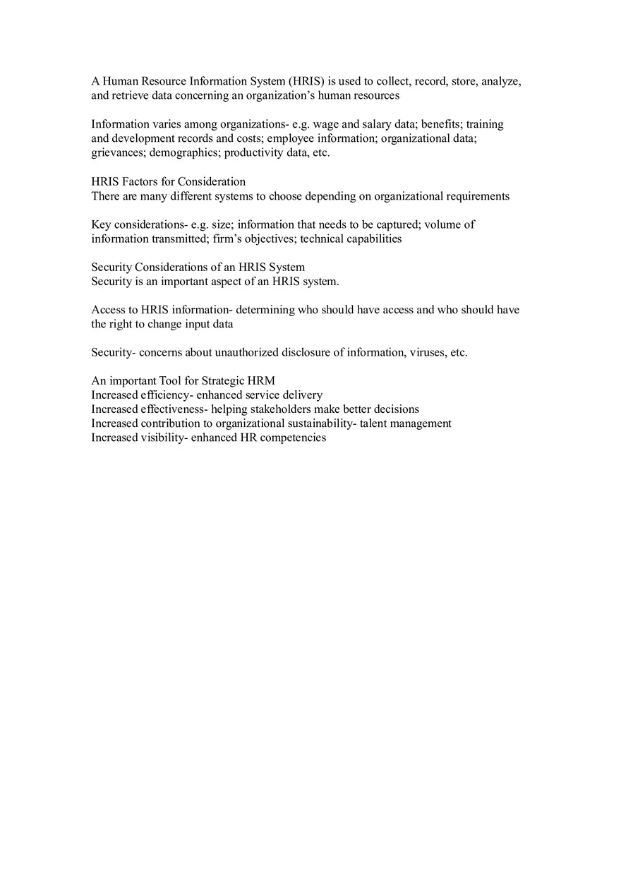 Strategic Human Resource Management Chapters 1-3 - Page 10