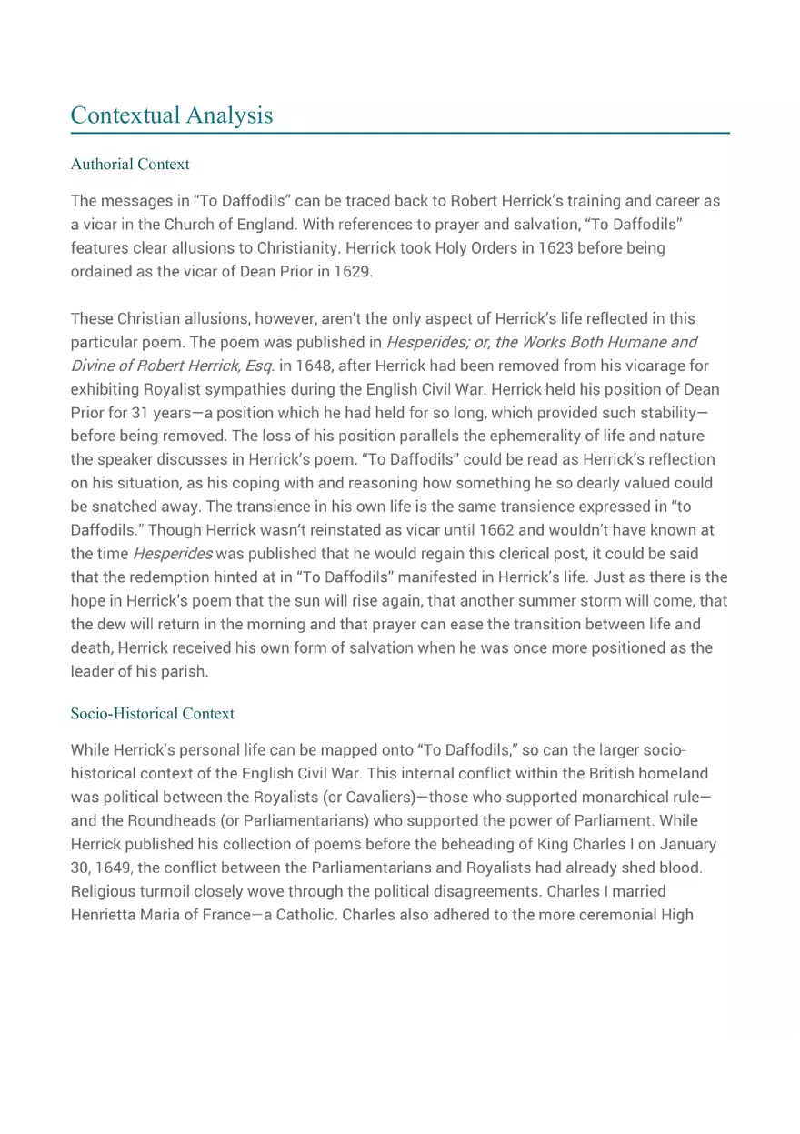 Analysis of Daffodils by William Wordsworth - Page 11