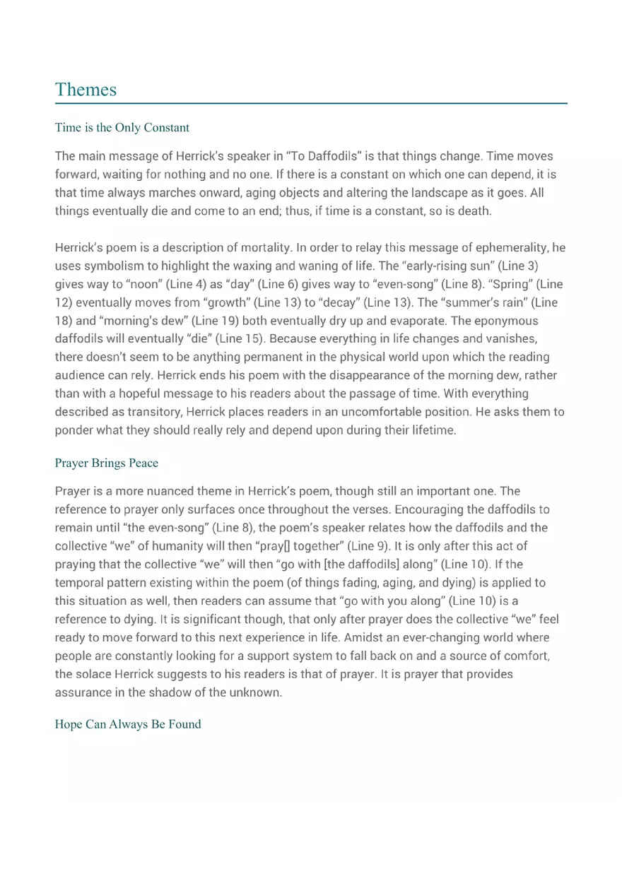 Analysis of Daffodils by William Wordsworth - Page 13