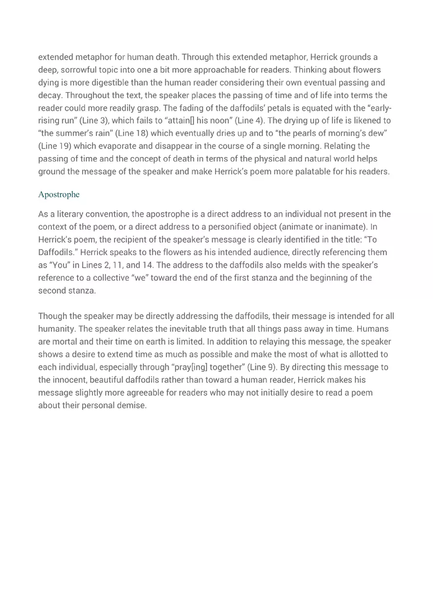 Analysis of Daffodils by William Wordsworth - Page 5