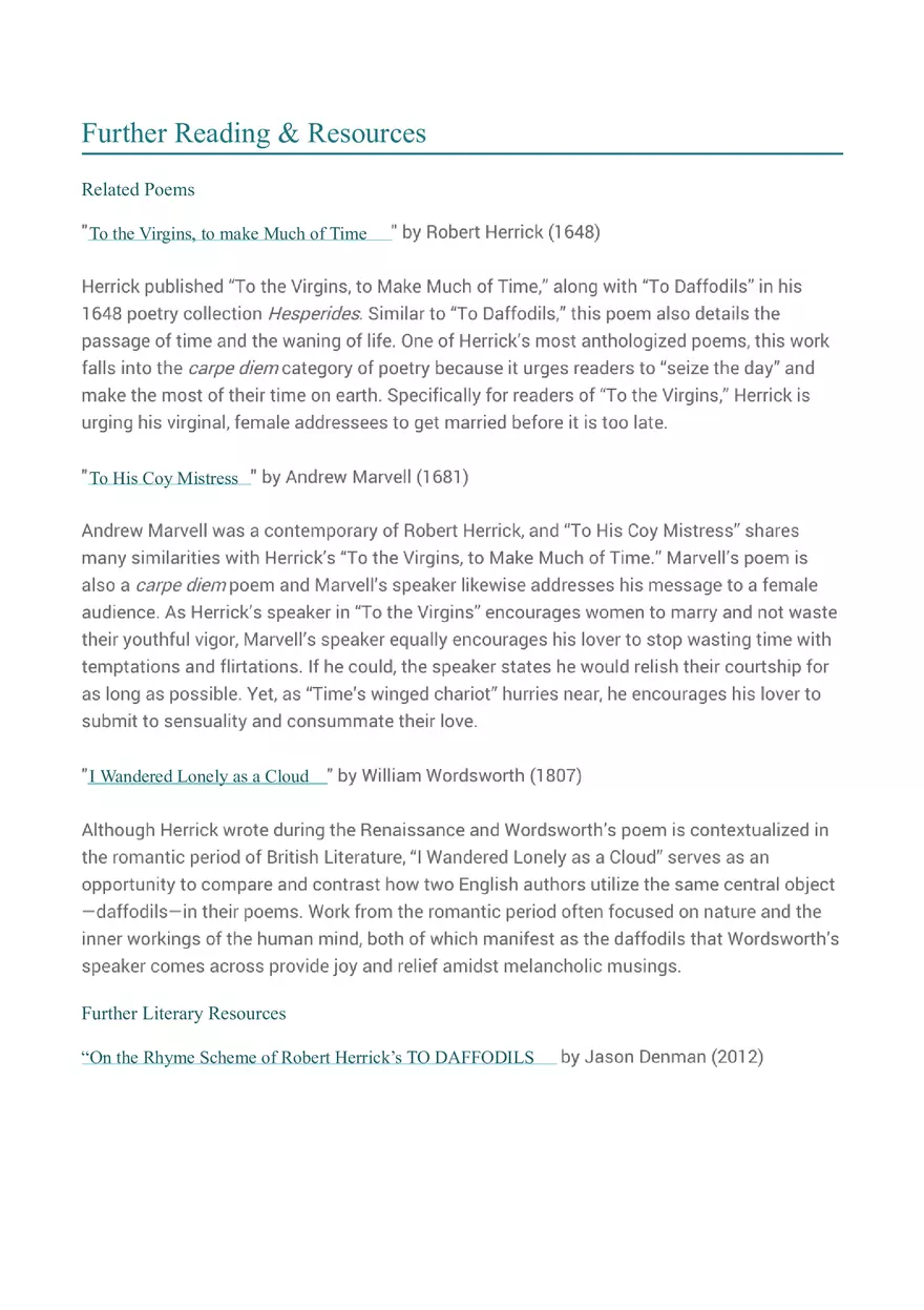 Analysis of Daffodils by William Wordsworth - Page 6