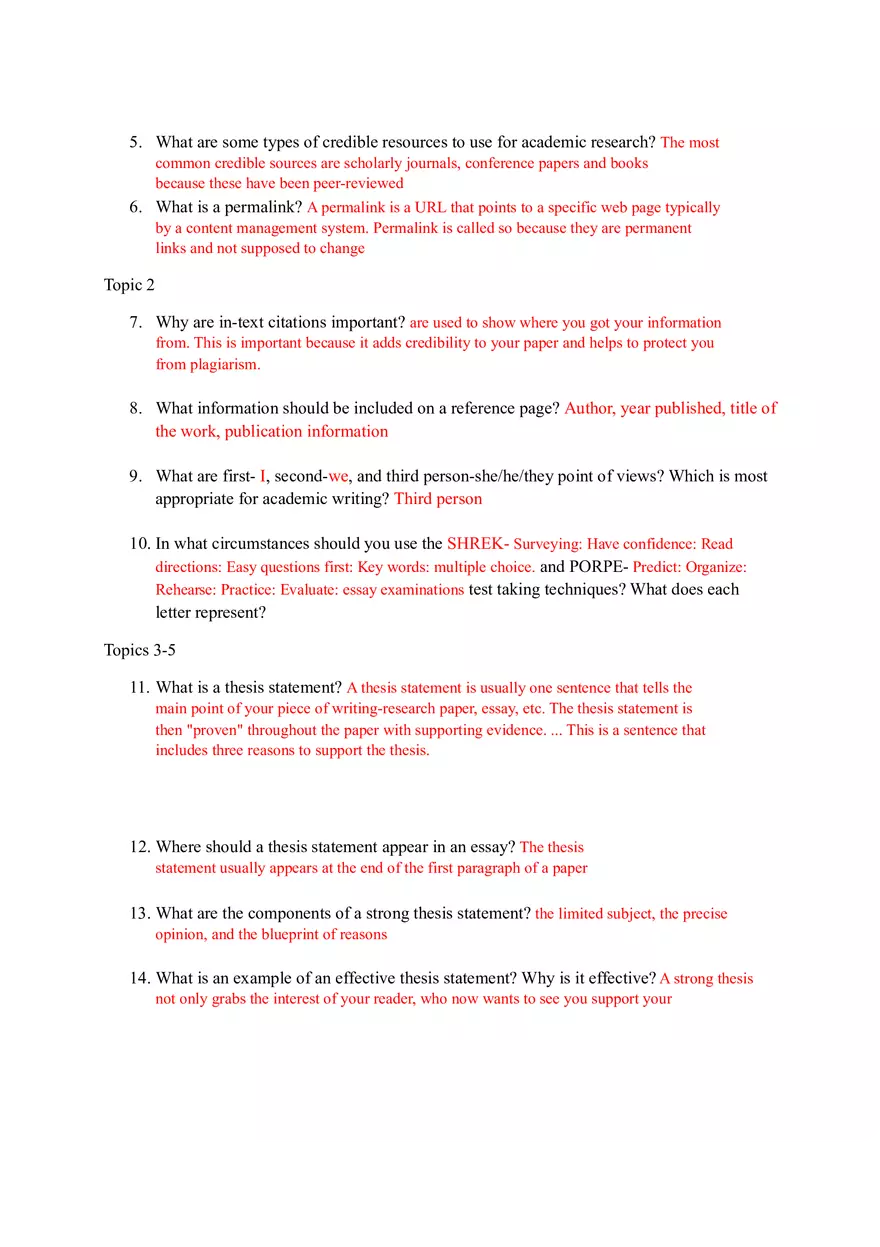 Writing and Research Fundamentals Guide - Page 2