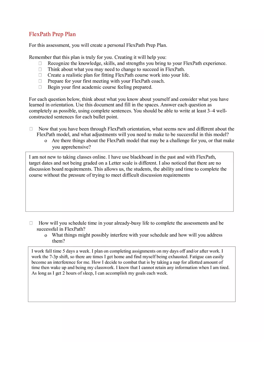 FlexPath Prep Plan - Page 1