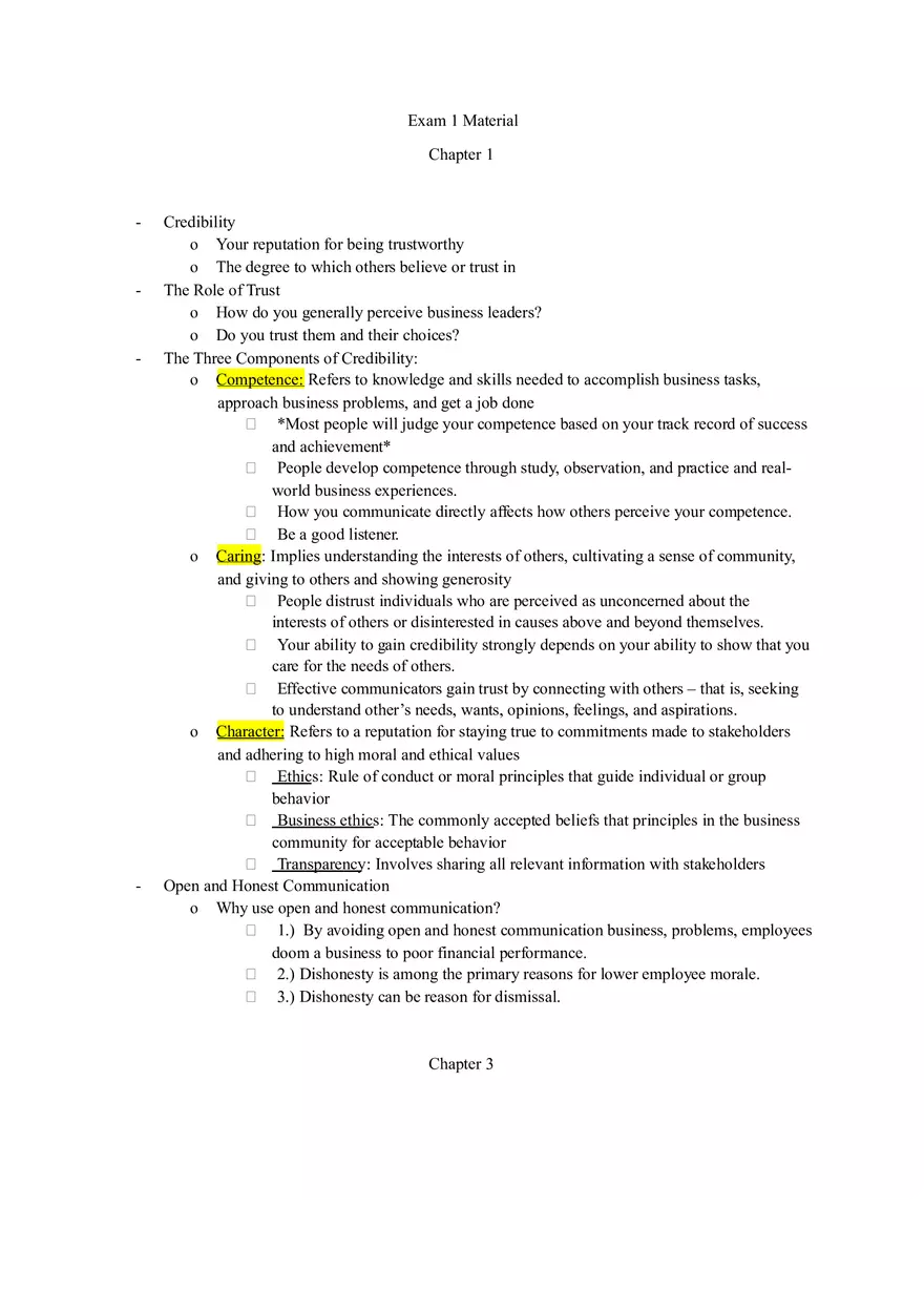 The Importance of Credibility and Trust in Business Leadership - Page 1