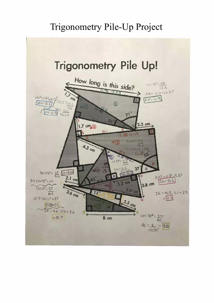 Trigonometry Pile-Up Project - Page 1