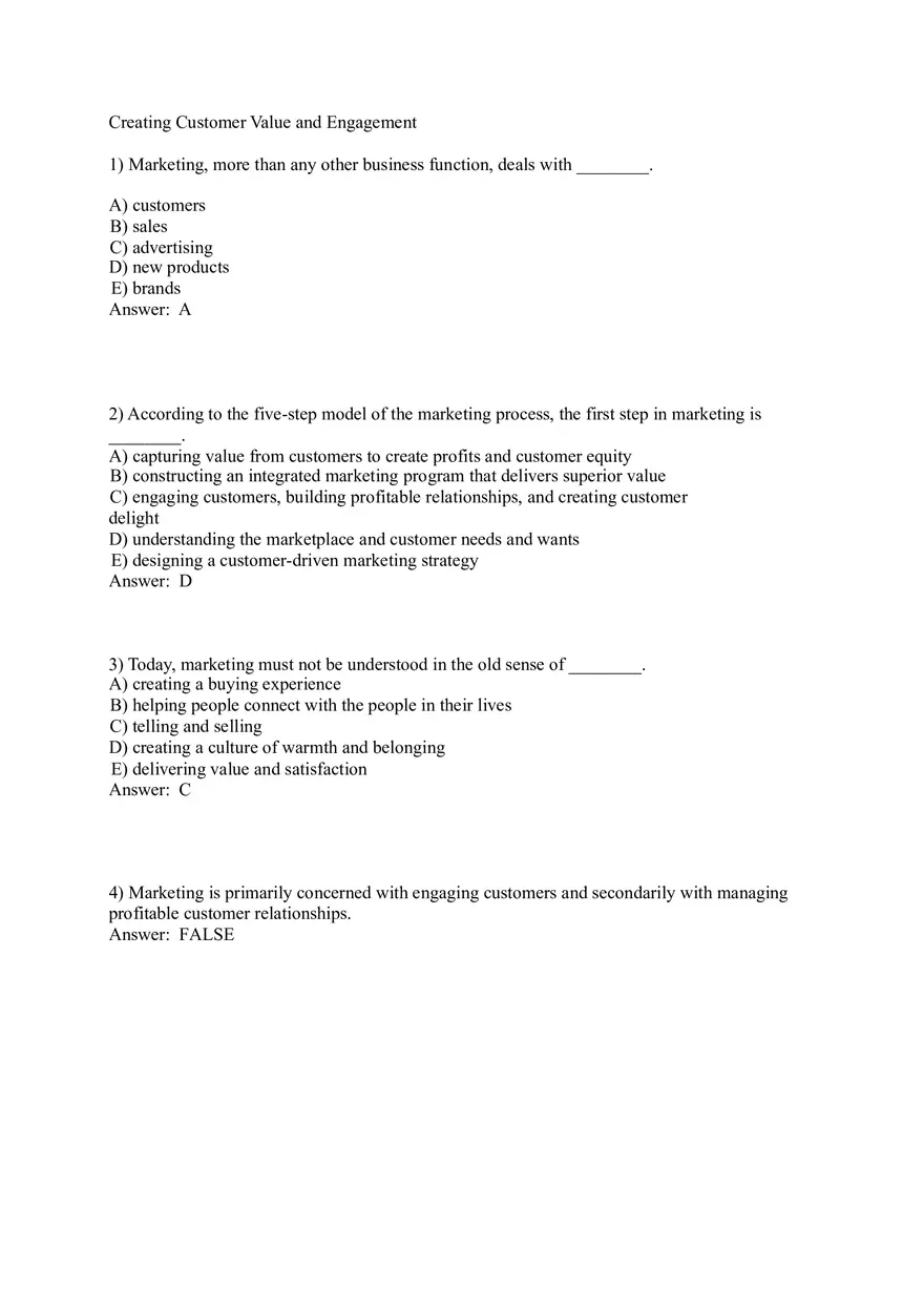 Creating Customer Value and Engagement Part I - Page 1