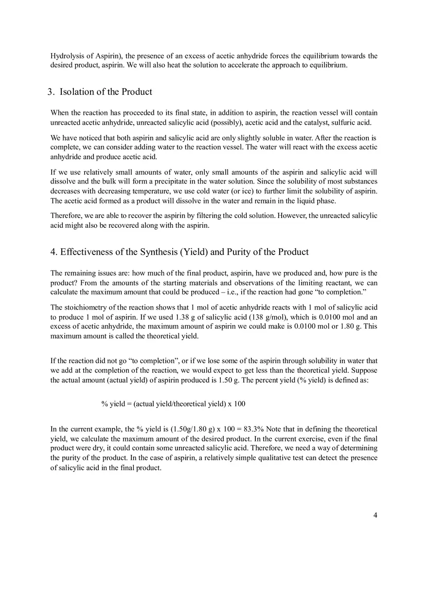 Hydrolysis of Acetylsalicylic Acid (Aspirin) - Page 7