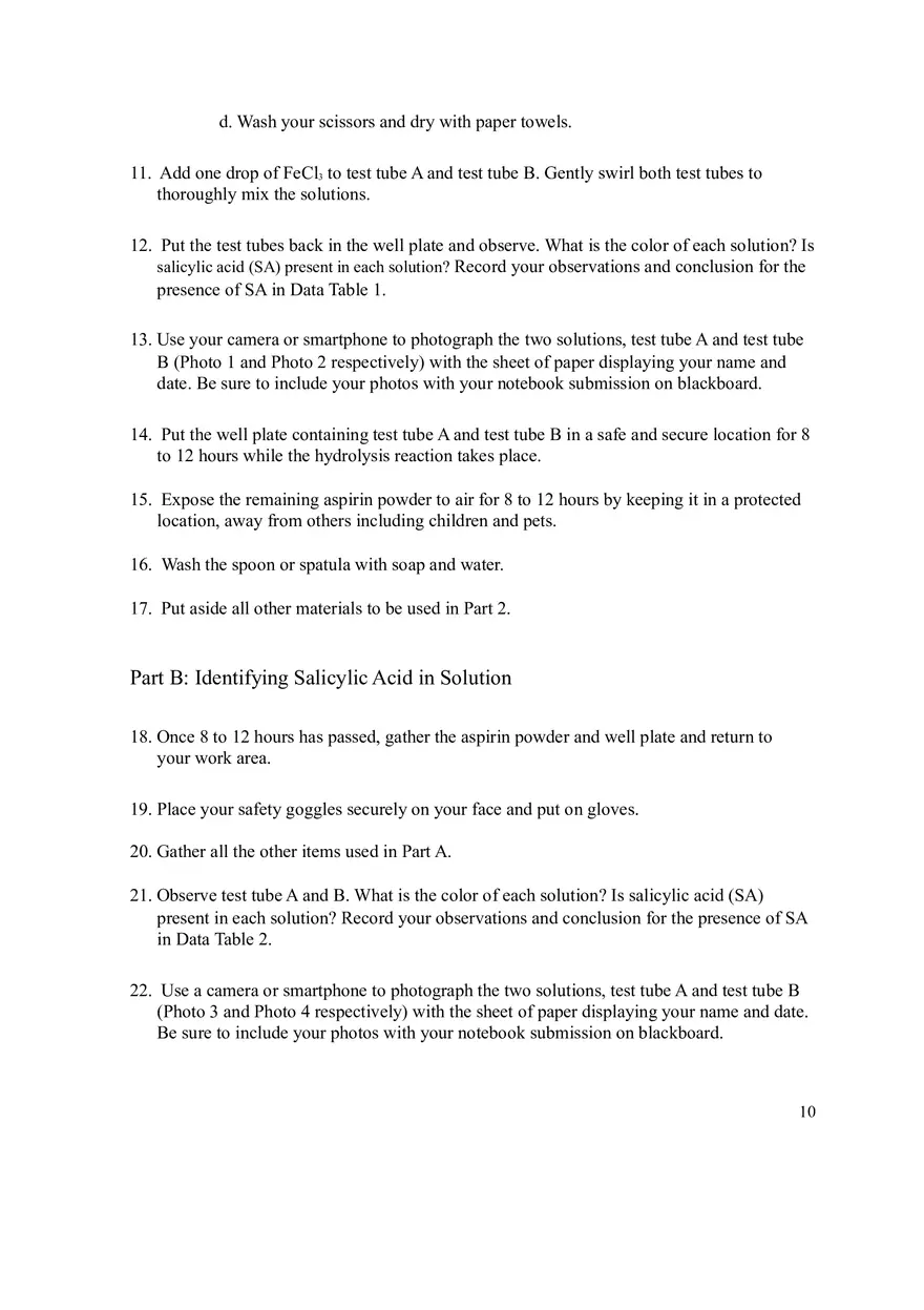 Hydrolysis of Acetylsalicylic Acid (Aspirin) - Page 13