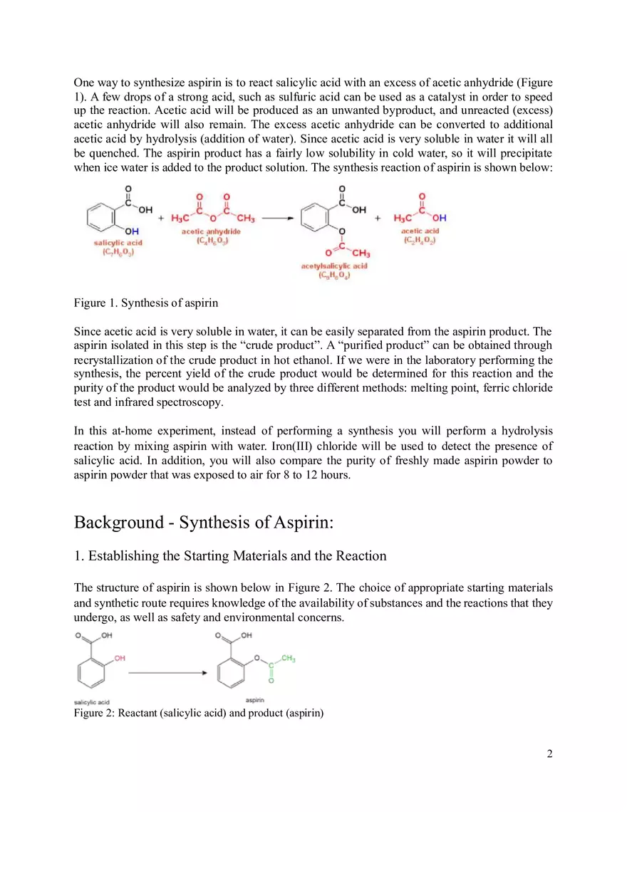 Hydrolysis of Acetylsalicylic Acid (Aspirin) - Page 2