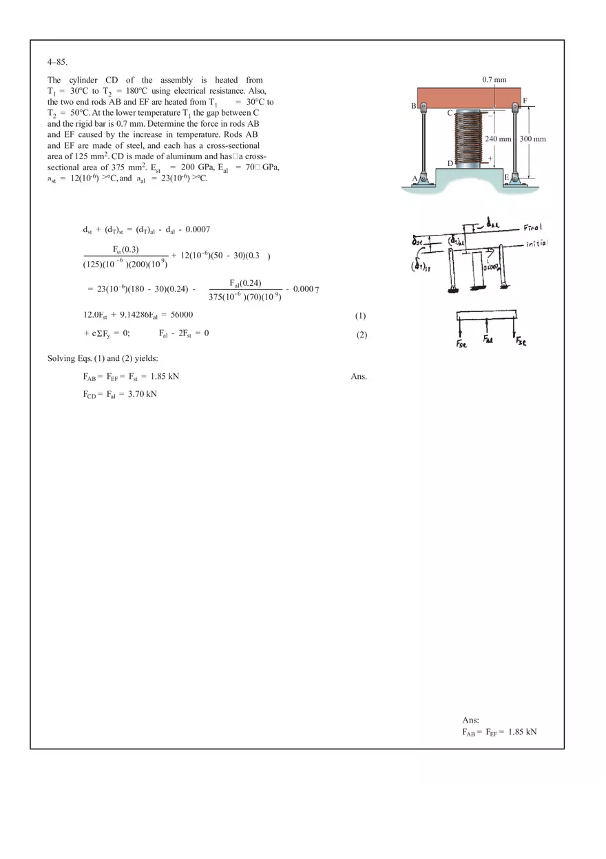 Calculation of Displacements in A992 Steel Rod Under Load Assignment Solutions - Page 5