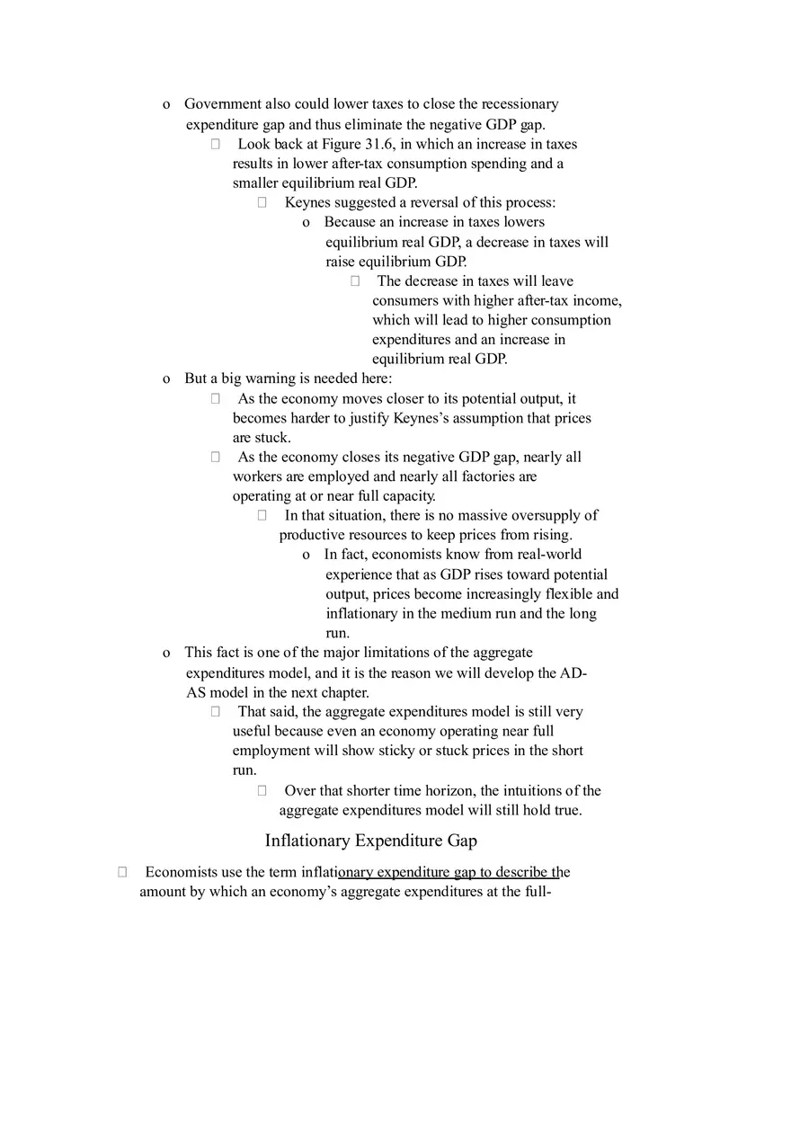 The Aggregate Expenditures Model Part II - Page 9