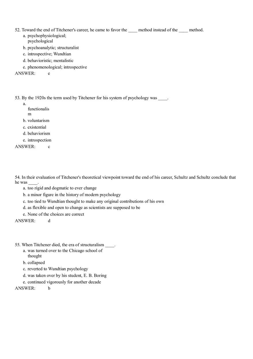Structuralism Quiz 52-98 Answer Key - Page 1