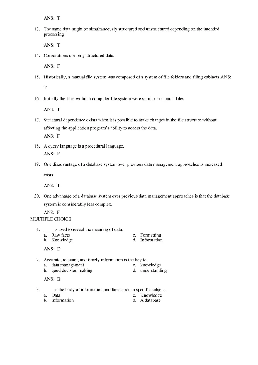 Data Base Mana Test Bank - Page 2