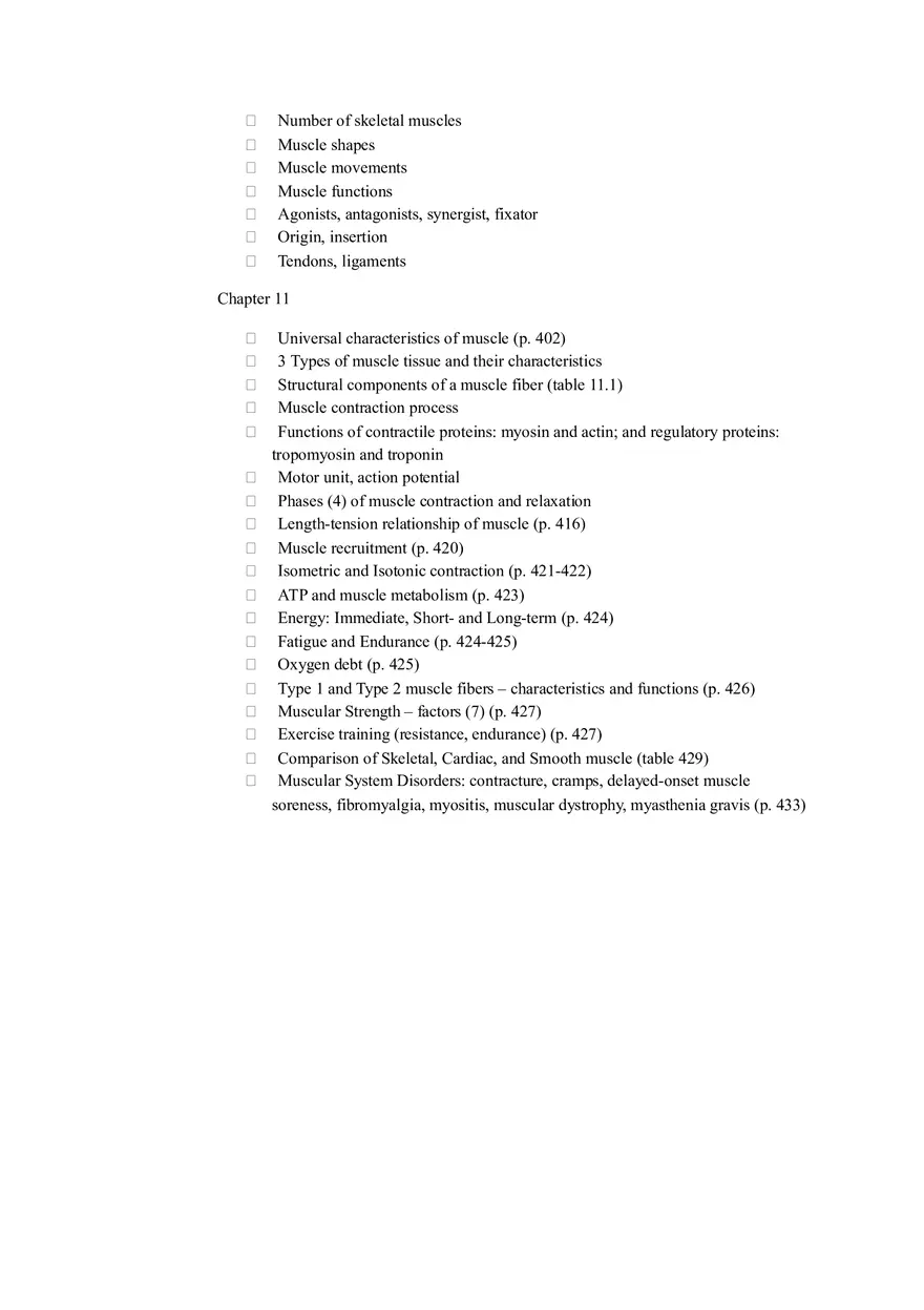 Muscular System and Muscular Tissue Review - Page 3