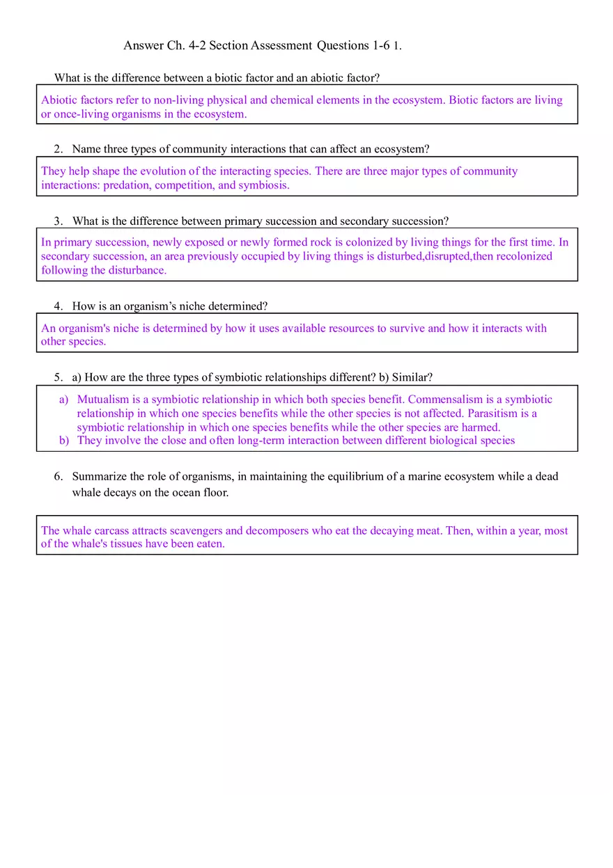 Biotic and Abiotic Factors in Ecosystem Dynamics - Page 1