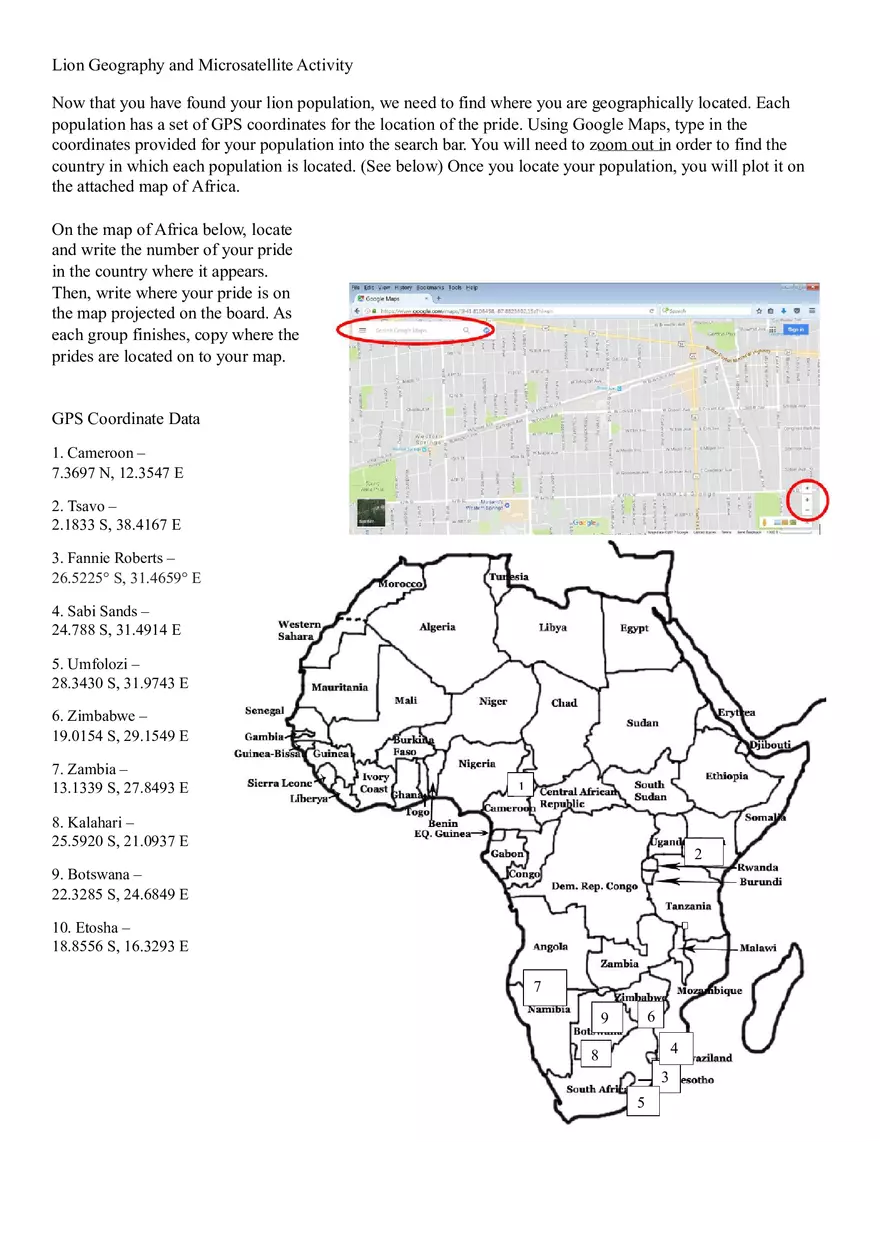 Lion Geography Microsat Activity - Page 1