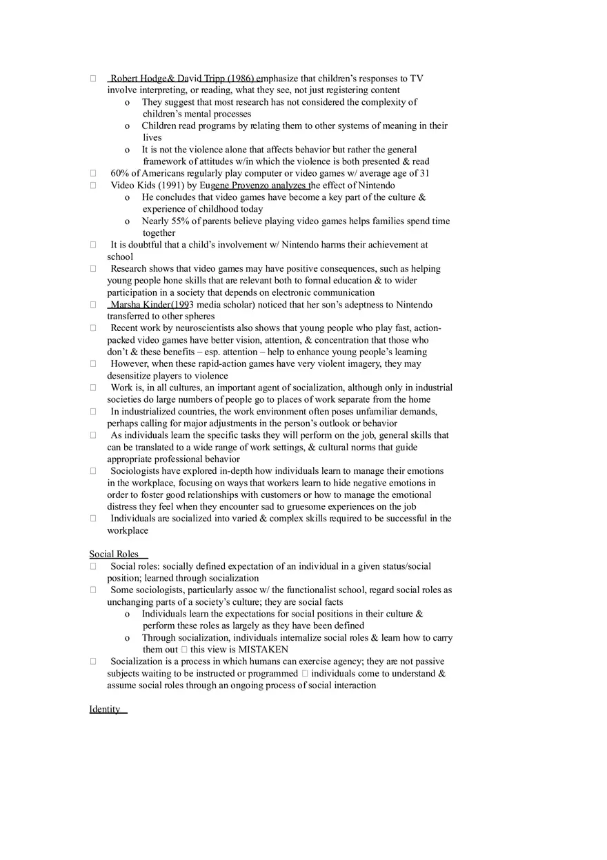 Socialization Study Guide - Page 5