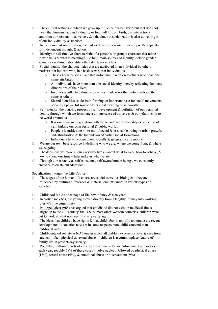 Socialization Study Guide - Page 6