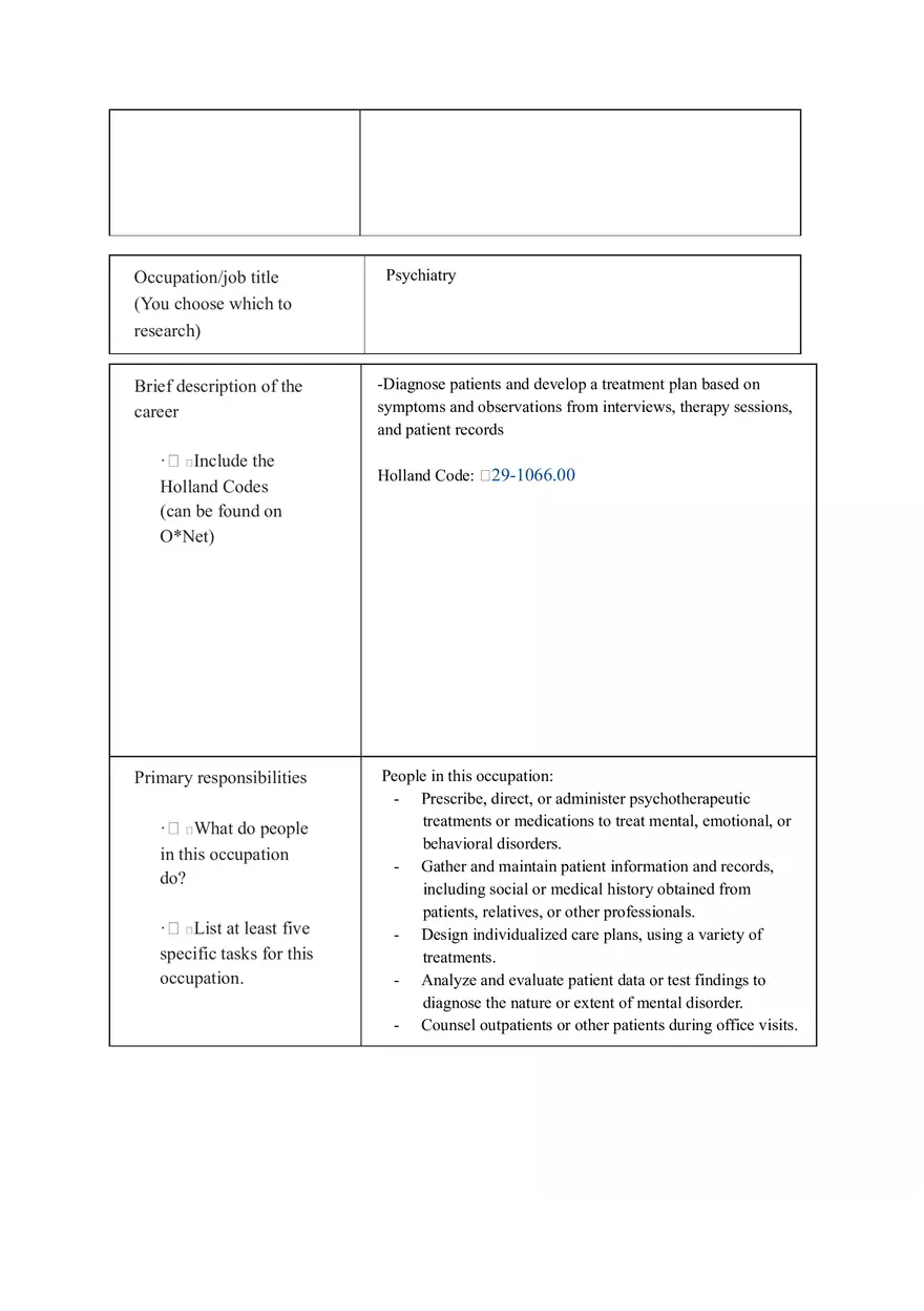 Worksheet for Researching Occupations - Page 2