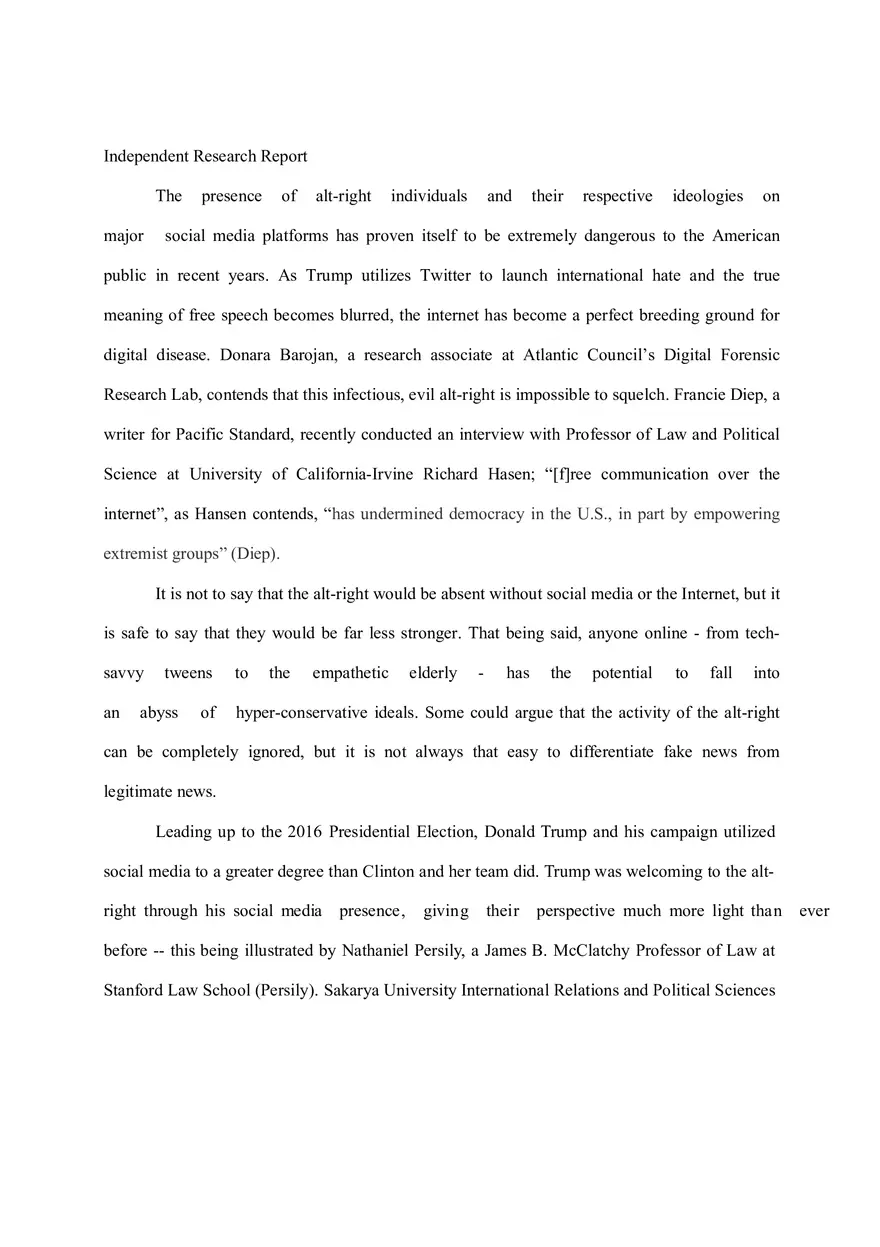 The Dangerous Influence of the Alt-Right on Social Media - Page 1