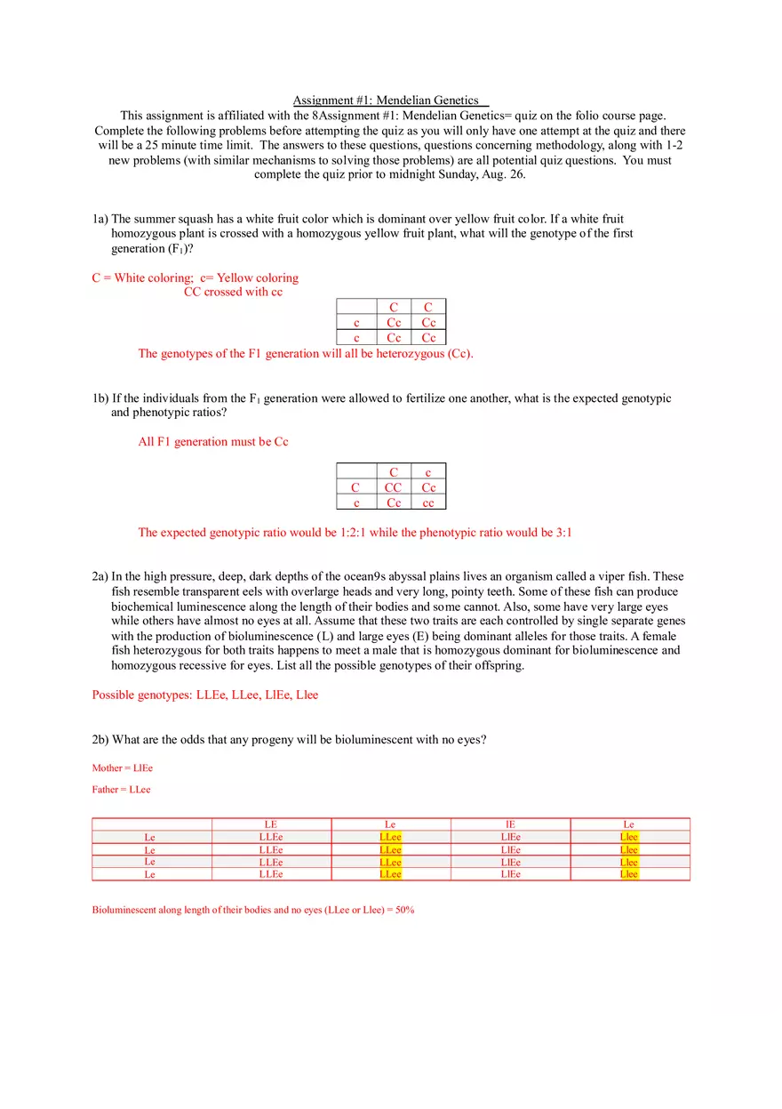 Mendelian Genetics - Page 1
