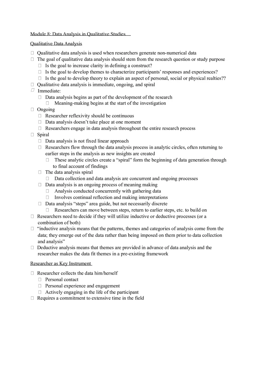 Qualitative Data Analysis - Page 1