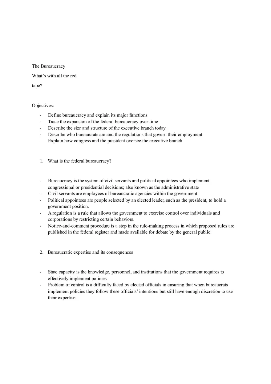 The Bureaucracy - American Politics Today - Page 1